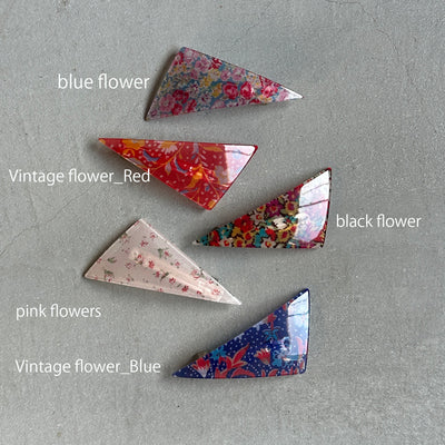 Triangle Barrette(flower type)