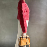 Monster shaggy knit cropped PO [Hamomishi no Otonafuku]