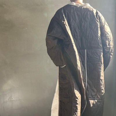 Ripstop liner quilted long coat [Hamomisi no Otonafuku]