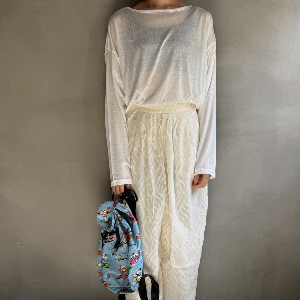 【ハモミシノオトナフク】Opal Jesey Sheer LongT