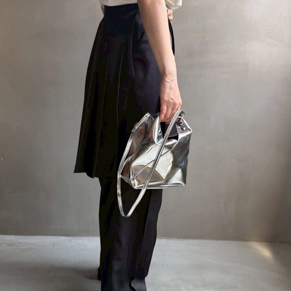 【ハモミシノオトナフク】Wrap pleated skirt pants