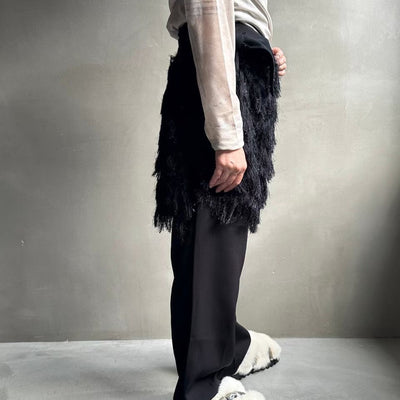 Fringe wrap skirt 【ハモミシノオトナフク】