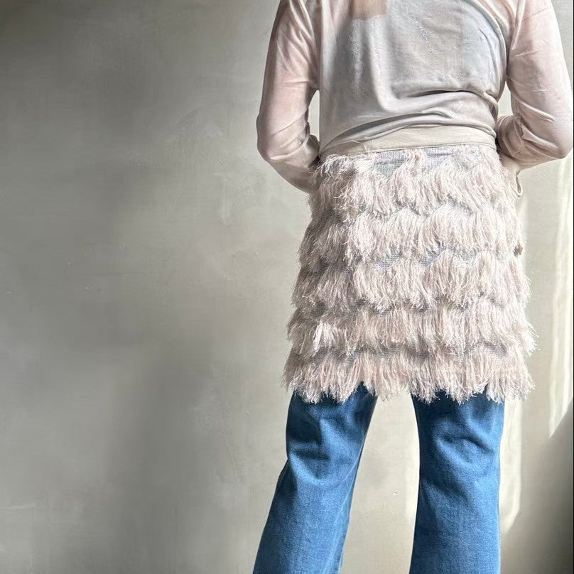 Fringe wrap skirt 【ハモミシノオトナフク】