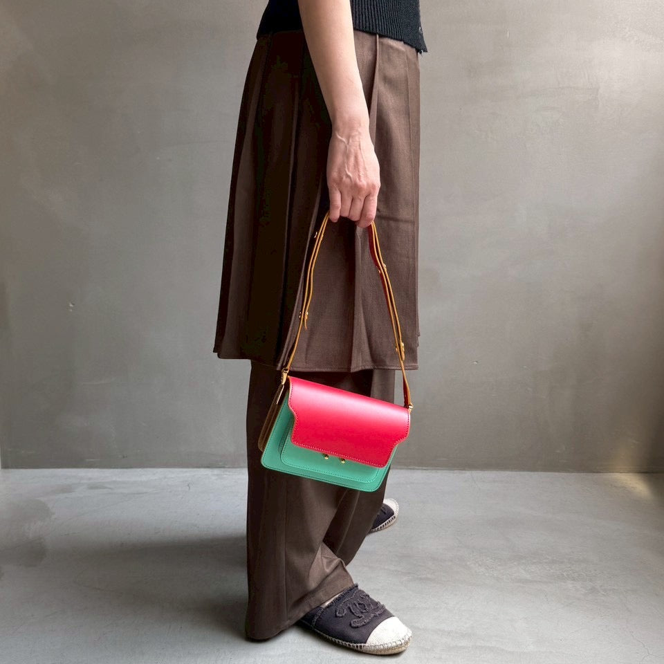 【ハモミシノオトナフク】Wrap pleated skirt pants
