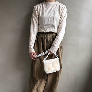 【ハモミシノオトナフク】Back cutout design long t-shirt