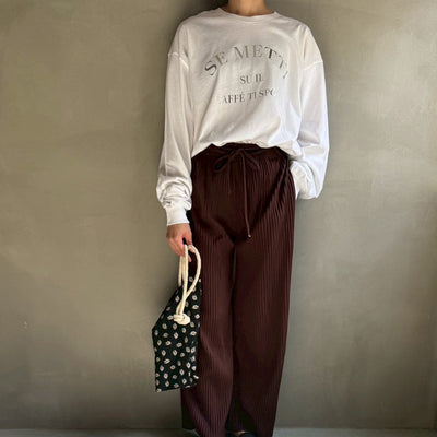 SE METTI logo long sleeve T【ハモミシノオトナフク】