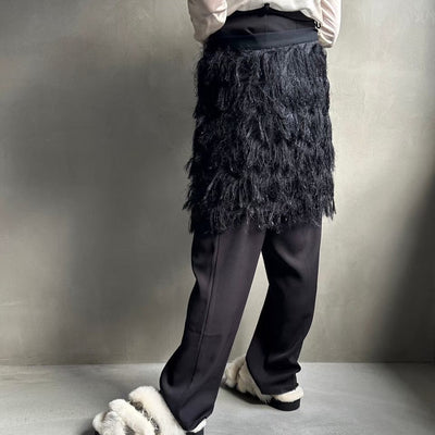 Fringe wrap skirt 【ハモミシノオトナフク】