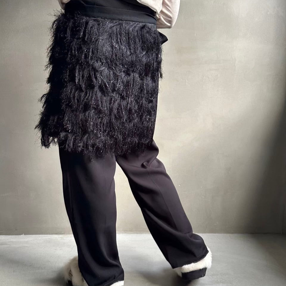 Fringe wrap skirt 【ハモミシノオトナフク】
