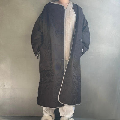 Ripstop liner quilted long coat [Hamomisi no Otonafuku]