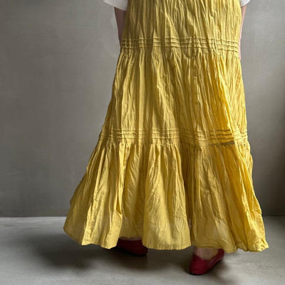 Cotton voile tiered skirt【ハモミシノオトナフク】