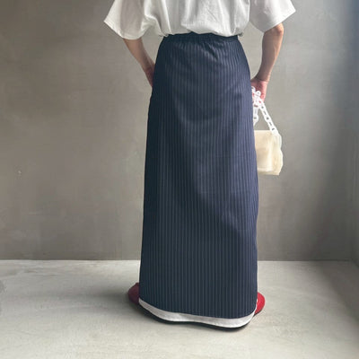 Striped straight skirt【ハモミシノオトナフク】
