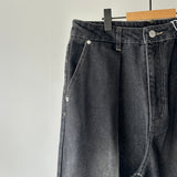 【ハモミシノオトナフク】Denim Tuck Wide Pants