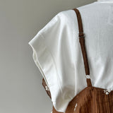 【ハモミシノオトナフク】Sheer Embroidered Overlay Cami