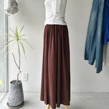 【ハモミシノオトナフク】Cooling Gathered Flare Maxi Skirt