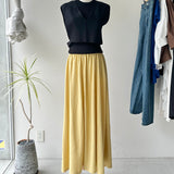 【ハモミシノオトナフク】Cooling Gathered Flare Maxi Skirt