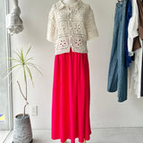 【ハモミシノオトナフク】Cooling Gathered Flare Maxi Skirt