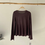 【ハモミシノオトナフク】flared sleeve knit pullover