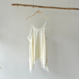 【ハモミシノオトナフク】Matte Satin Lace Camisole