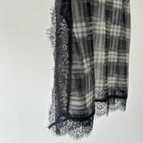 【ハモミシノオトナフク】Chiffon Plaid Lace Camisole
