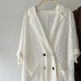 【ハモミシノオトナフク】Raschel Lace Dolman Tailored Jacket