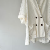 【ハモミシノオトナフク】Raschel Lace Dolman Tailored Jacket