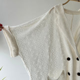 【ハモミシノオトナフク】Raschel Lace Dolman Tailored Jacket