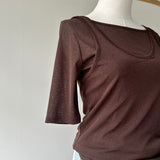 【ハモミシノオトナフク】2-way Sheer Asymmetrical Layered Tee