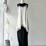 【ハモミシノオトナフク】Matte Satin Lace Camisole