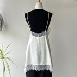 【ハモミシノオトナフク】Matte Satin Lace Camisole