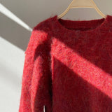 Monster shaggy knit cropped PO [Hamomishi no Otonafuku]