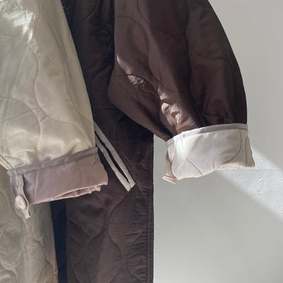 Ripstop liner quilted long coat [Hamomisi no Otonafuku]
