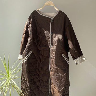 Ripstop liner quilted long coat [Hamomisi no Otonafuku]