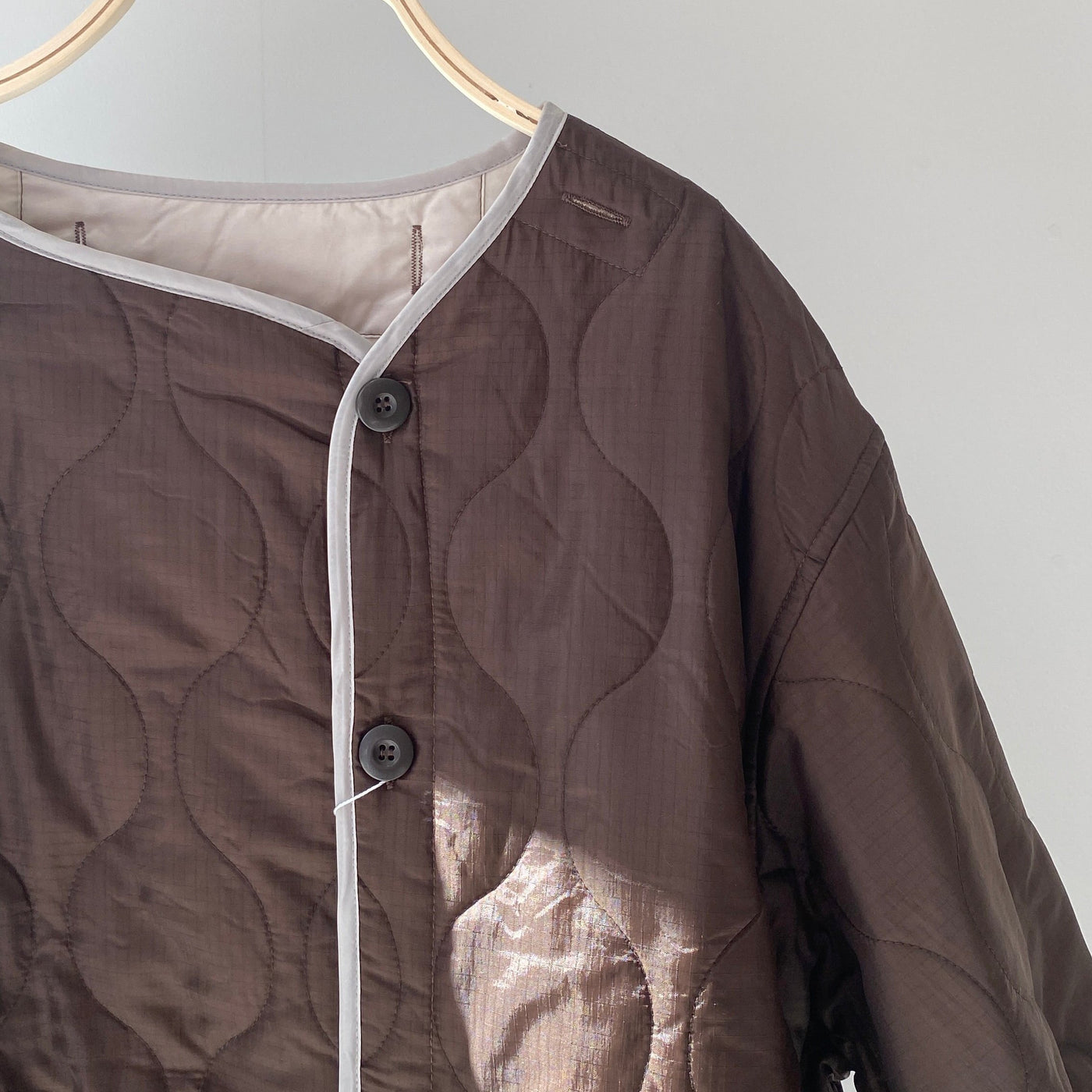 Ripstop liner quilted long coat [Hamomisi no Otonafuku]