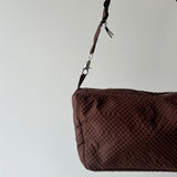 【ハモミシノオトナフク】Plaid Padded Gather Bag
