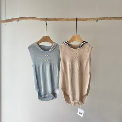 Sleeveless knit rompers(80.90cm)