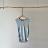 【hamomisi】Sleeveless knit rompers(80.90cm)