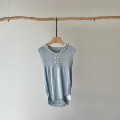 Sleeveless knit rompers(80.90cm)