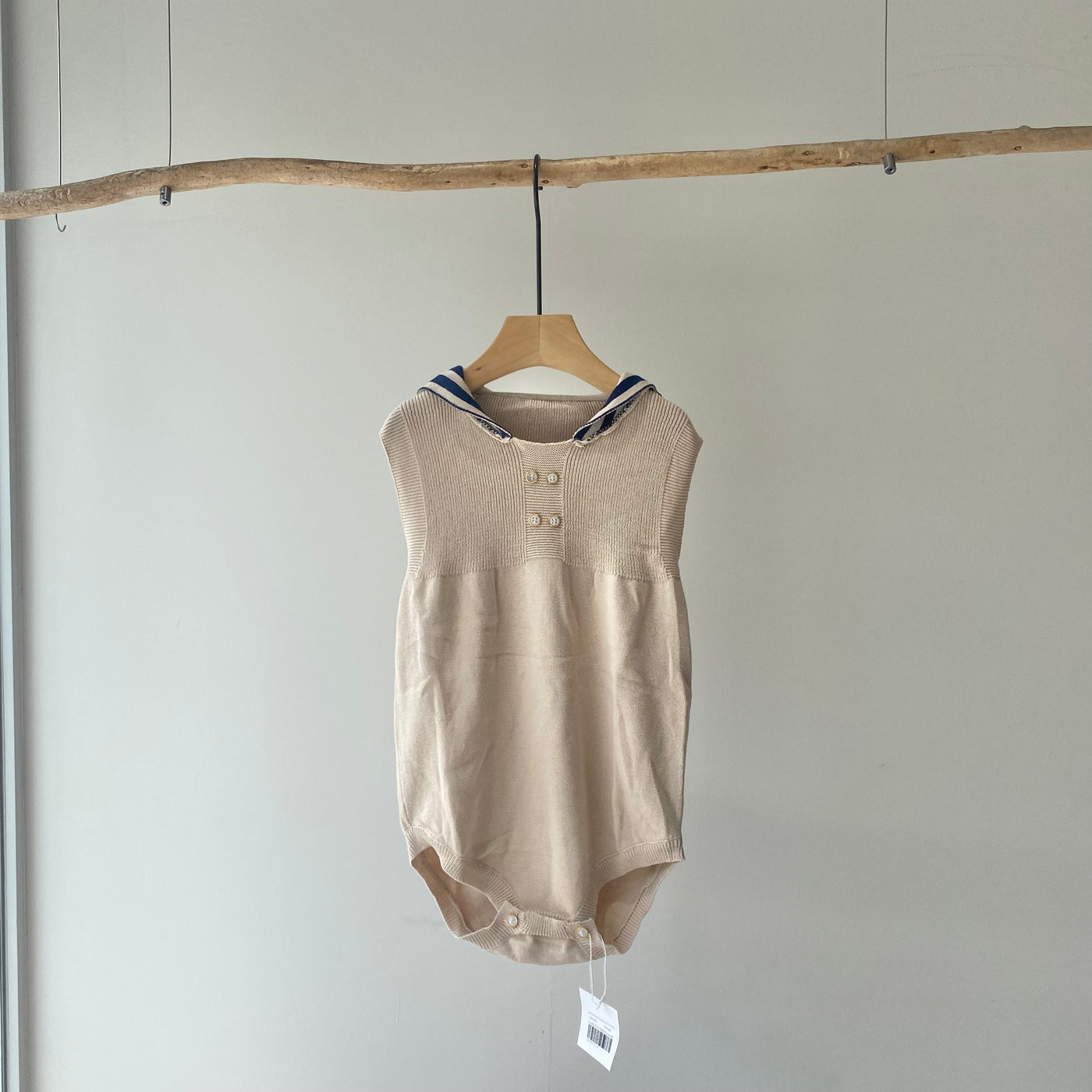 Sleeveless knit rompers(80.90cm)