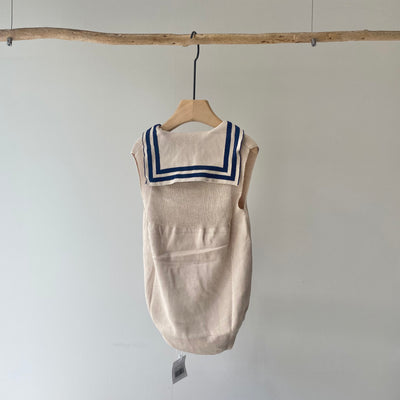 Sleeveless knit rompers(80.90cm)