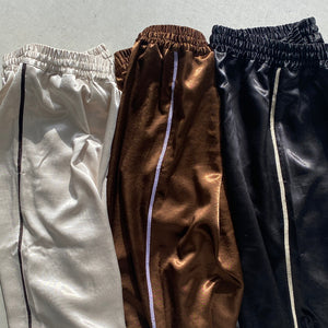 【ハモミシノオトナフク】受注予約 ｜Satin side-line pants｜