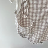 【hamomisi】Check rompers 3-piece set(70.90cm)
