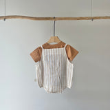 【hamomisi】Check rompers 3-piece set(70.90cm)