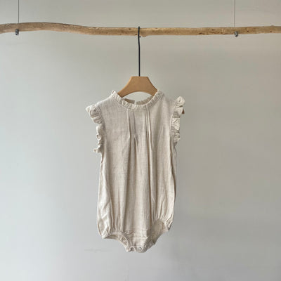Ruffle sleeve dress rompers(90cm)