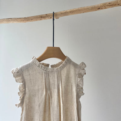 Ruffle sleeve dress rompers(90cm)