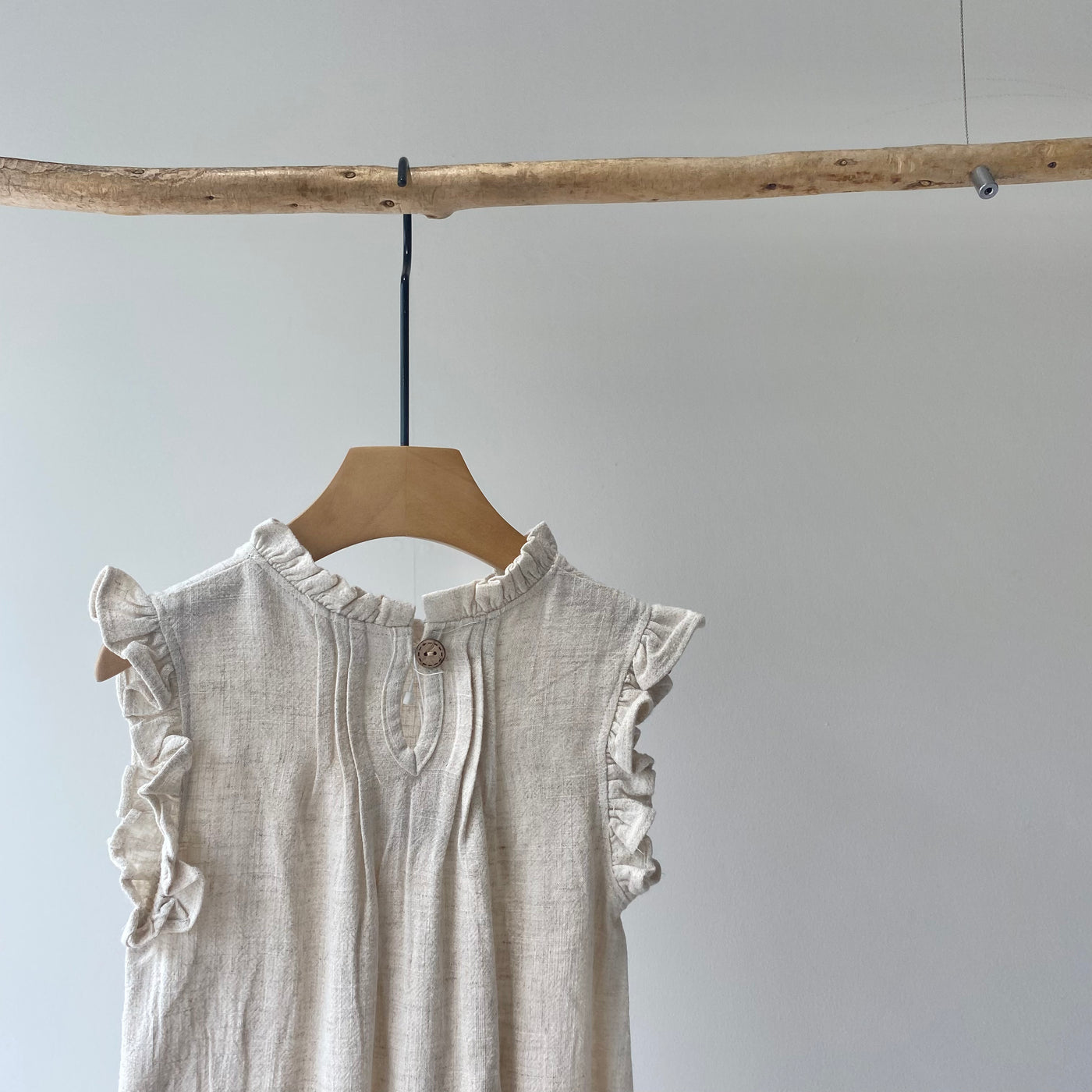 Ruffle sleeve dress rompers(90cm)