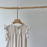 【hamomisi】Ruffle sleeve dress rompers(90cm)