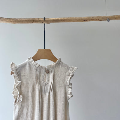 Ruffle sleeve dress rompers(90cm)
