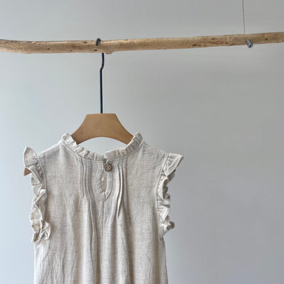 Ruffle sleeve dress rompers(90cm)