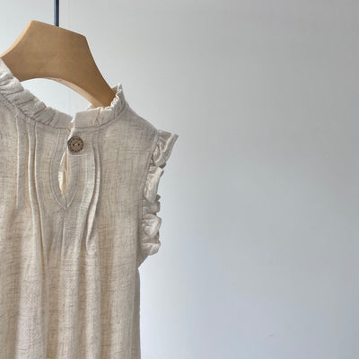 Ruffle sleeve dress rompers(90cm)