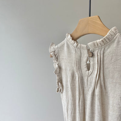 Ruffle sleeve dress rompers(90cm)
